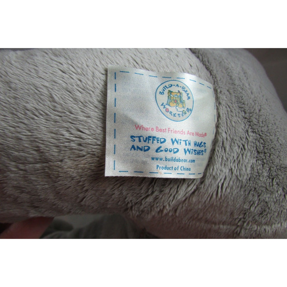 Build A Bear Gray Elephant Stuffed Plush Animal Makes Giggle Sounds Retired BAB - Picture 9 of 10